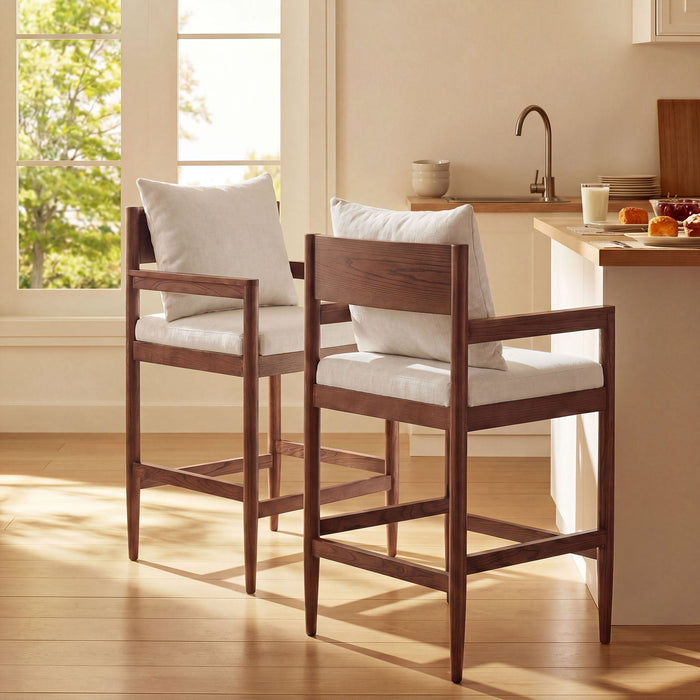 Remington Wood Counter Stool Set of 2 Salt