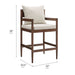 Remington Wood Counter Stool Set of 2 Salt
