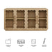 Modway Rory 62 Inch Four-Door Scalloped Glass Sideboard in Light Oak - dimensions and specifications