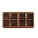 Modway Rory 62 Inch Four-Door Scalloped Glass Sideboard in Walnut - side view
