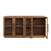 Modway Rory 62 Inch Four-Door Scalloped Glass Sideboard in Walnut - detail view