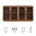 Modway Rory 62 Inch Four-Door Scalloped Glass Sideboard in Walnut - dimensions and specifications