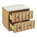 Modway Mabry 23 Inch Geometric Faceted Two Drawer Nightstand in Oak - detail view