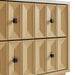 Modway Mabry 23 Inch Geometric Faceted Two Drawer Nightstand in Oak - lifestyle view