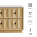 Modway Mabry 23 Inch Geometric Faceted Two Drawer Nightstand in Oak - dimensions and specifications