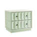Modway Mabry 23 Inch Geometric Faceted Two Drawer Nightstand in Sage - front view