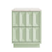 Modway Mabry 23 Inch Geometric Faceted Two Drawer Nightstand in Sage - angled view