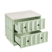Modway Mabry 23 Inch Geometric Faceted Two Drawer Nightstand in Sage - detail view