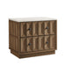 Modway Mabry 23 Inch Geometric Faceted Two Drawer Nightstand in Walnut - front view
