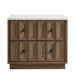 Modway Mabry 23 Inch Geometric Faceted Two Drawer Nightstand in Walnut - side view
