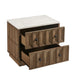 Modway Mabry 23 Inch Geometric Faceted Two Drawer Nightstand in Walnut - detail view