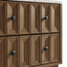 Modway Mabry 23 Inch Geometric Faceted Two Drawer Nightstand in Walnut - lifestyle view