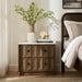 Modway Mabry 23 Inch Geometric Faceted Two Drawer Nightstand in Walnut - lifestyle view 29