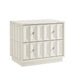 Modway Mabry 23 Inch Geometric Faceted Two Drawer Nightstand in White - front view