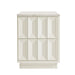 Modway Mabry 23 Inch Geometric Faceted Two Drawer Nightstand in White - angled view