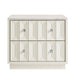 Modway Mabry 23 Inch Geometric Faceted Two Drawer Nightstand in White - side view
