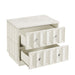 Modway Mabry 23 Inch Geometric Faceted Two Drawer Nightstand in White - detail view