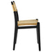 Modway Wynn Rope and Wood Dining Side Chair in Black Natural - angled view