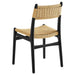 Modway Wynn Rope and Wood Dining Side Chair in Black Natural - side view