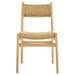 Modway Wynn Rope and Wood Dining Side Chair in Natural - detail view