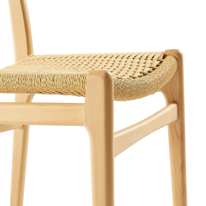 Modway Wynn Rope and Wood Dining Side Chair in Natural - lifestyle view