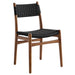 Modway Wynn Rope and Wood Dining Side Chair in Walnut Black - front view