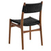 Modway Wynn Rope and Wood Dining Side Chair in Walnut Black - side view