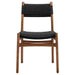 Modway Wynn Rope and Wood Dining Side Chair in Walnut Black - detail view