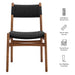 Modway Wynn Rope and Wood Dining Side Chair in Walnut Black - dimensions and specifications