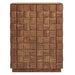 Modway Duskin 39 Inch Geometric Block Design Tall Storage Cabinet in Walnut - side view