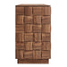 Modway Duskin 68 Inch Geometric Block Design Four Door Sideboard in Walnut - angled view