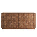 Modway Duskin 68 Inch Geometric Block Design Four Door Sideboard in Walnut - side view