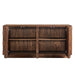 Modway Duskin 68 Inch Geometric Block Design Four Door Sideboard in Walnut - detail view
