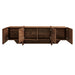 Modway Yarrow 77 Inch Fluted Four Door TV Stand in Walnut - detail view