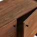Modway Yarrow 77 Inch Fluted Four Door TV Stand in Walnut - lifestyle view