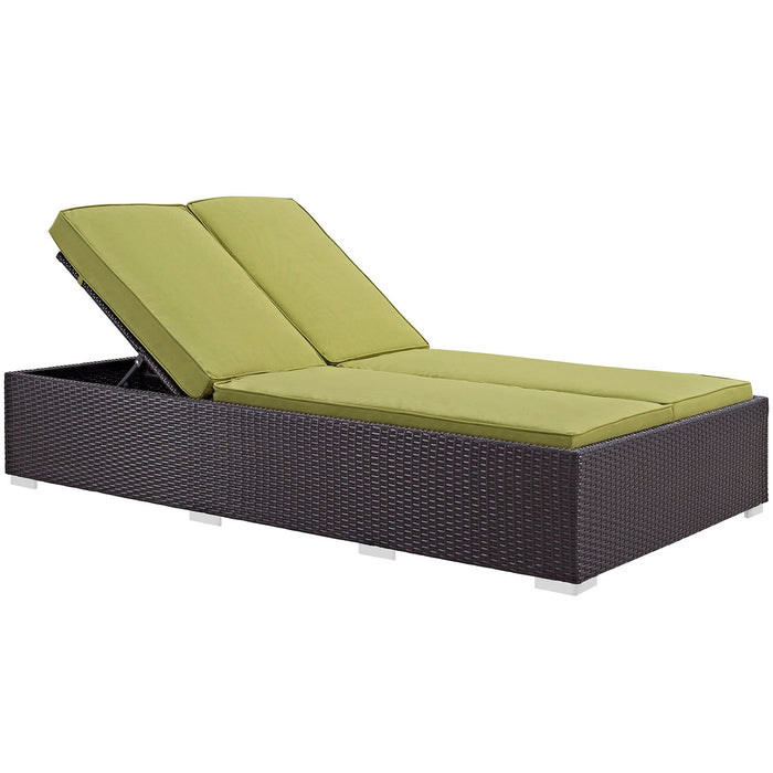 Evince Double Outdoor Patio Chaise - alternate angle view