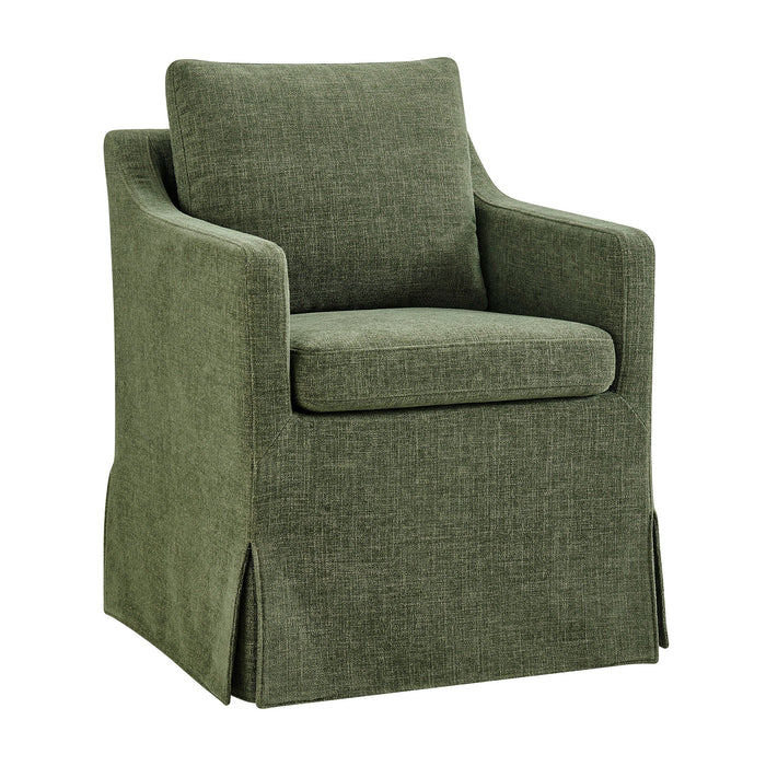 Modway Serene Slipcovered Performance Fabric Dining Armchair in Foliage - front view