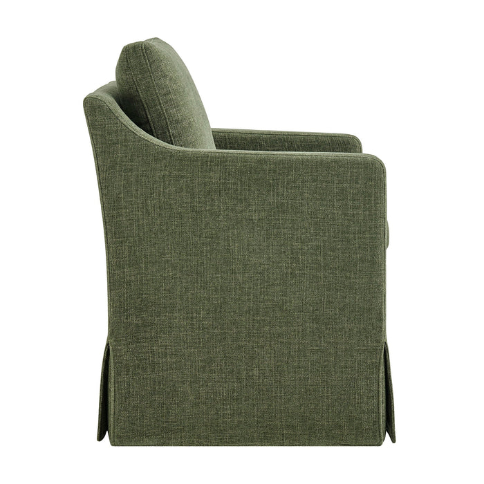 Modway Serene Slipcovered Performance Fabric Dining Armchair in Foliage - angled view