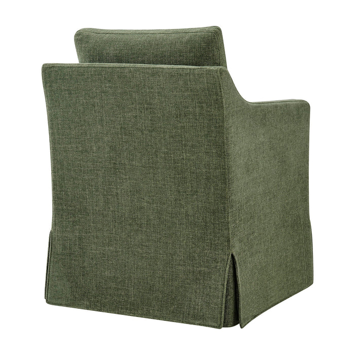 Modway Serene Slipcovered Performance Fabric Dining Armchair in Foliage - side view
