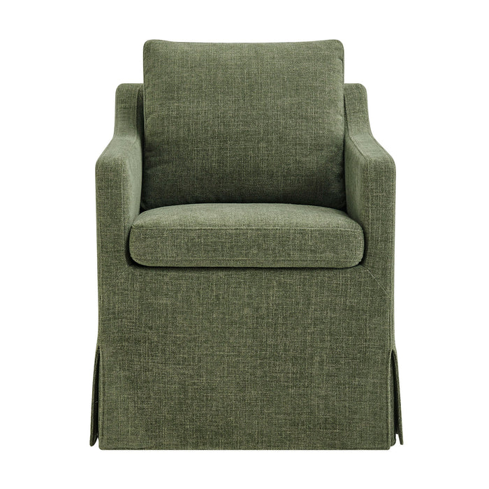 Modway Serene Slipcovered Performance Fabric Dining Armchair in Foliage - detail view