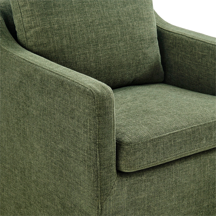 Modway Serene Slipcovered Performance Fabric Dining Armchair in Foliage - lifestyle view