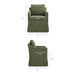 Modway Serene Slipcovered Performance Fabric Dining Armchair in Foliage - dimensions and specifications 38