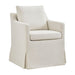 Modway Serene Slipcovered Performance Fabric Dining Armchair in Linen - front view