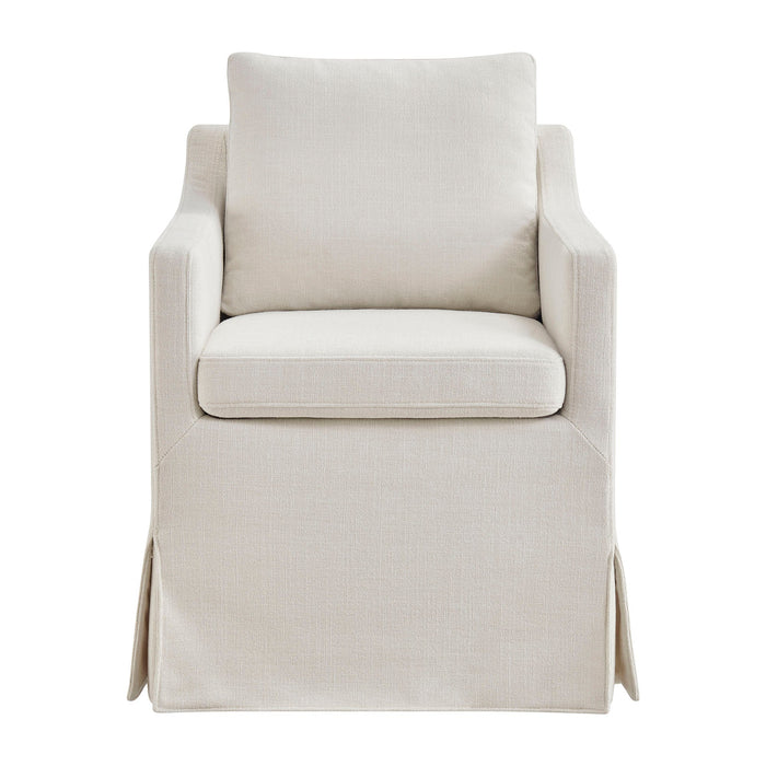 Modway Serene Slipcovered Performance Fabric Dining Armchair in Linen - detail view