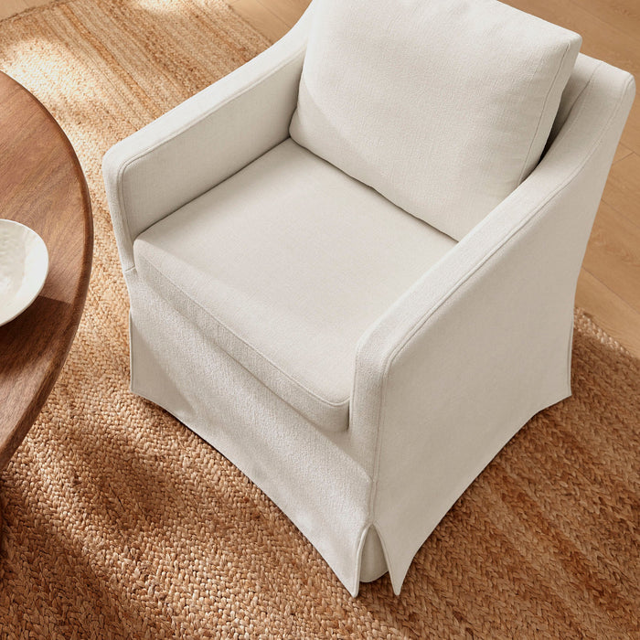Modway Serene Slipcovered Performance Fabric Dining Armchair in Linen - lifestyle view 24