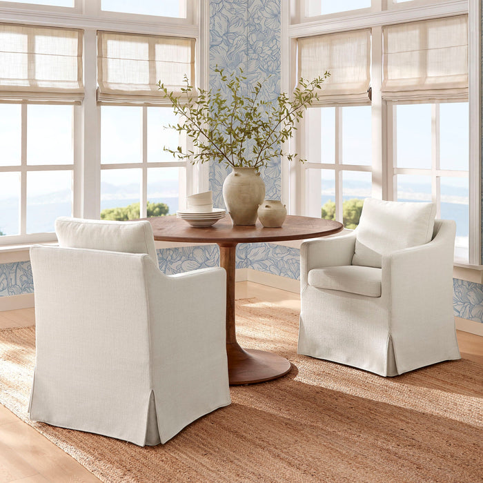 Modway Serene Slipcovered Performance Fabric Dining Armchair in Linen - lifestyle view 32