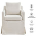 Modway Serene Slipcovered Performance Fabric Dining Armchair in Linen - dimensions and specifications