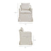 Modway Serene Slipcovered Performance Fabric Dining Armchair in Linen - dimensions and specifications 40