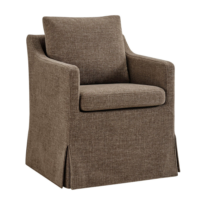 Modway Serene Slipcovered Performance Fabric Dining Armchair in Mocha - front view