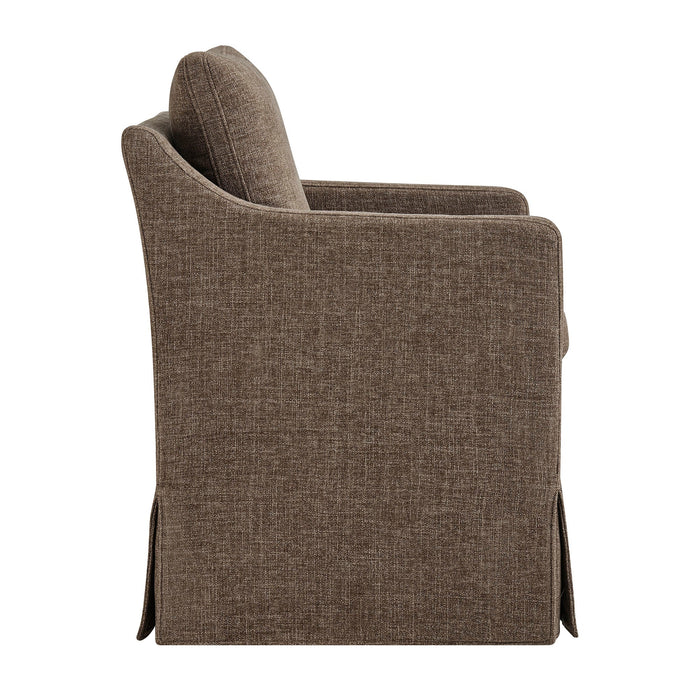 Modway Serene Slipcovered Performance Fabric Dining Armchair in Mocha - angled view